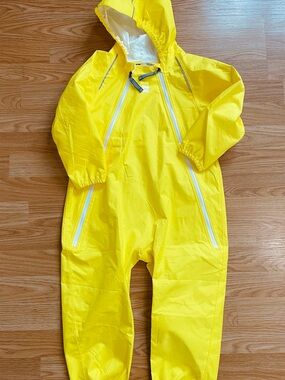MEC Yellow Hooded Kids Rain Jacket